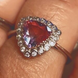 Fragrant Jewels Cotton Candy Pink/Blue Ombre Ring, sz 7